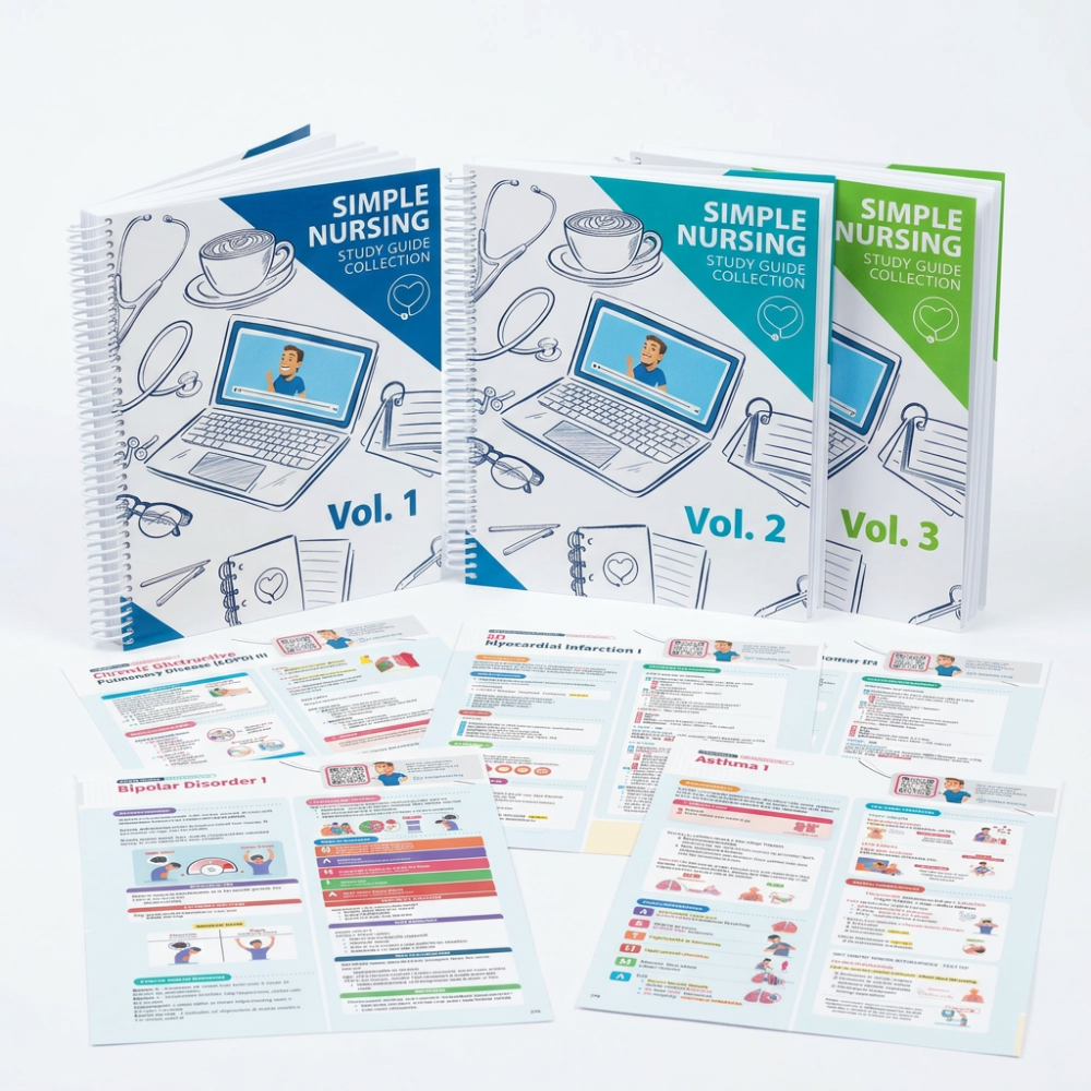 Nursing School Study Guide Books with NCLEX Questions - SimpleNursing